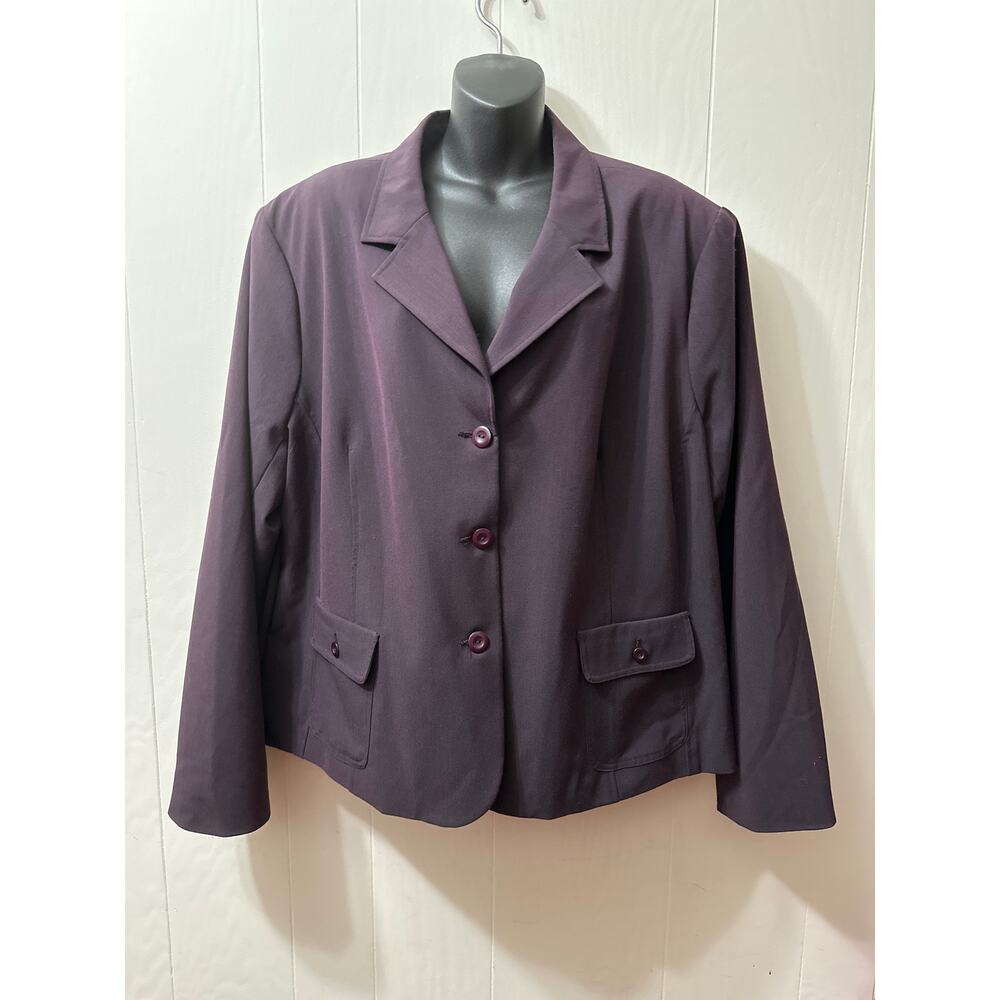 Avenue Size 30 Lined, Purple Blazer Jacket